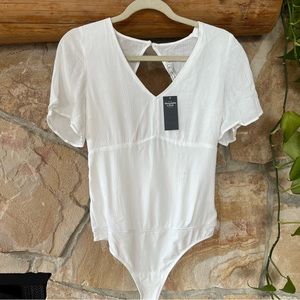 Abercrombie White Bodysuit Blouse